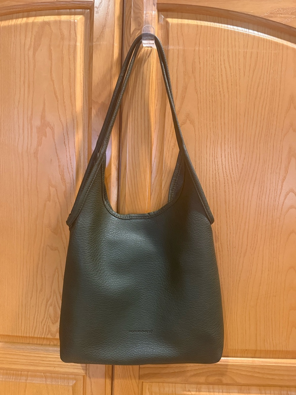 Montana West Olive Green Vegan Leather Hobo Shoulder Bag With Pouch